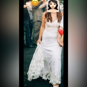 Azazie ivory wedding dress
